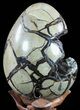 Septarian Dragon Egg Geode - Black Crystals #55486-2